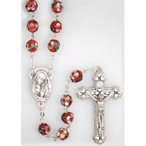 Rosary Cloisonne Bead Red.